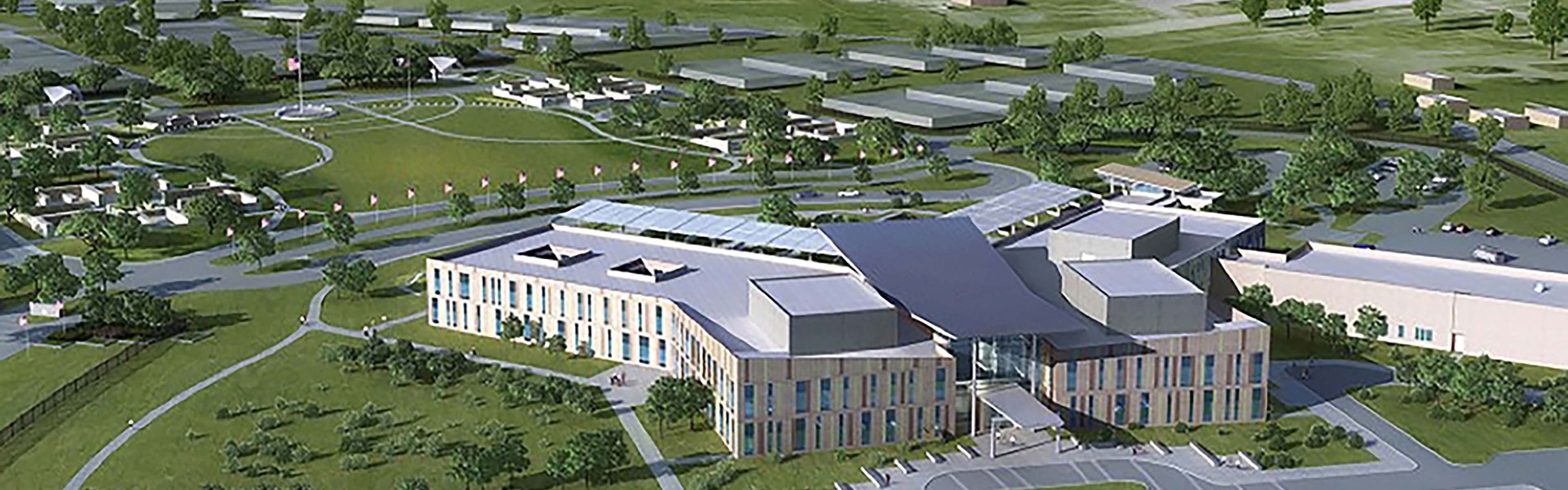 an artist's rendering of the VA Alameda Clinic & Columbarium